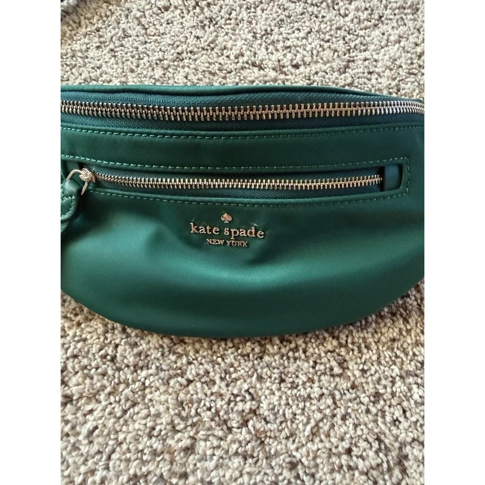 Kate Spade Chelsea Nylon Belt Bag Fanny Pack  - Deep Jade Green